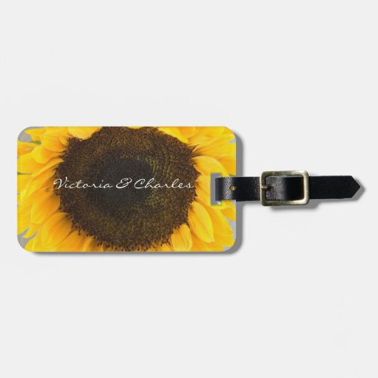 Zonnebloemkorrels Bagagelabel (Voorkant horizontaal)