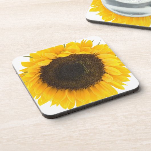 Zonnebloemkorrels Bier Onderzetter (Linkerzijde)