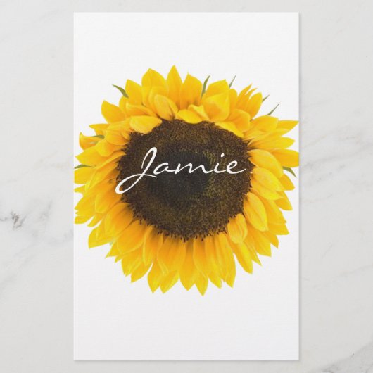 Zonnebloemkorrels Briefpapier (Voorkant)