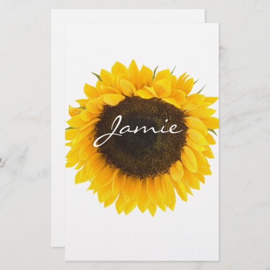 Zonnebloemkorrels Briefpapier (Voorkant / Achterkant)