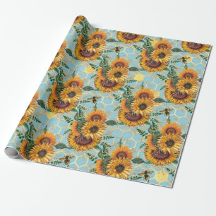Zonnebloemkorrels Helder als zonnebloem Cadeaupapier