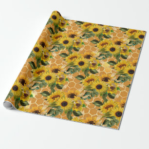 Zonnebloemkorrels Maak het als een zonnebloem Cadeaupapier