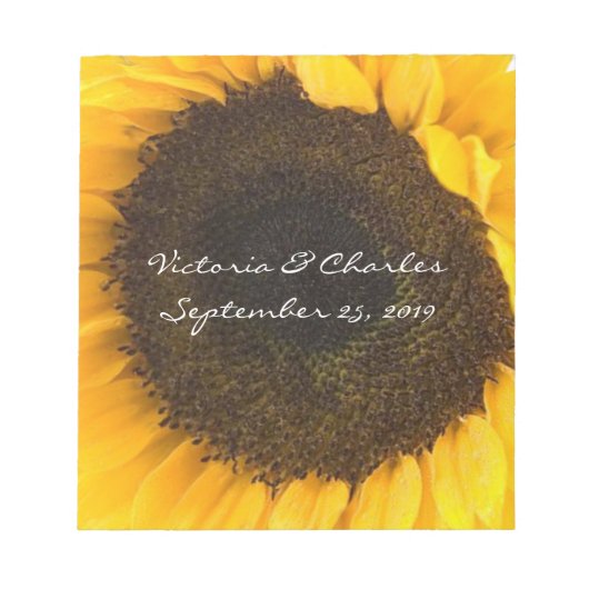 Zonnebloemkorrels Notitieblok (Voorkant)