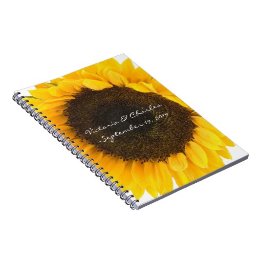 Zonnebloemkorrels Notitieboek (Rechterzijde)