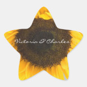 Zonnebloemkorrels Ster Sticker (Voorkant)