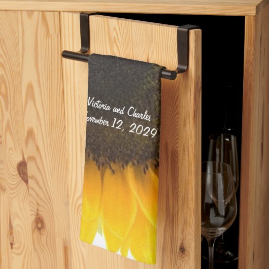 Zonnebloemkorrels Theedoek (Derde Gevouwen)