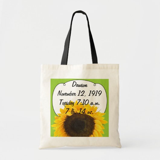 Zonnebloemkorrels Tote Bag (Voorkant)