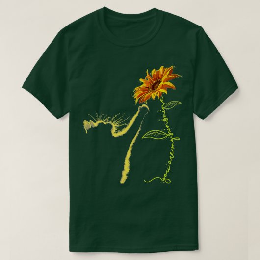 Zonnebloemkorrels voor kattenbroodjes t-shirt (Design voorkant)