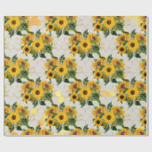 Zonnebloemkorrels | Zonnebloem Cadeaupapier (Vlak)