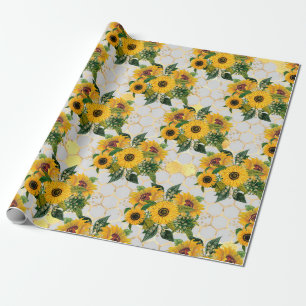 Zonnebloemkorrels   Zonnebloem Cadeaupapier