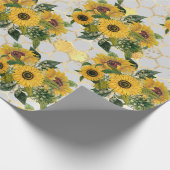 Zonnebloemkorrels | Zonnebloem Cadeaupapier (Hoek)