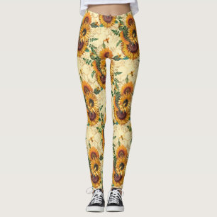 Zonnebloemkorrels   Zonnebloem Omgekeerd Leggings