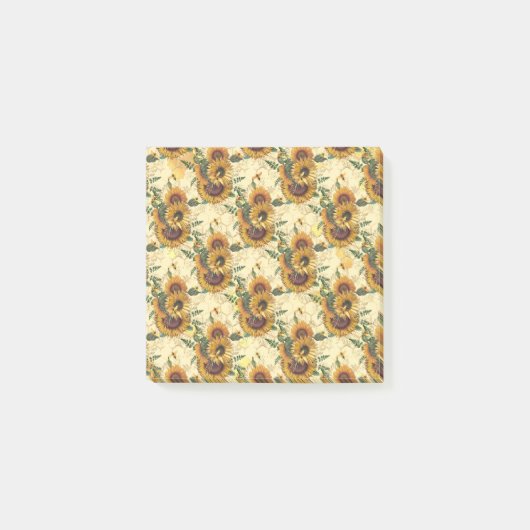 Zonnebloemkorrels | Zonnebloem Omgekeerd Post-it® Notes (Voorkant)