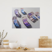 Zonnebloemkralen 4 poster (Keuken)