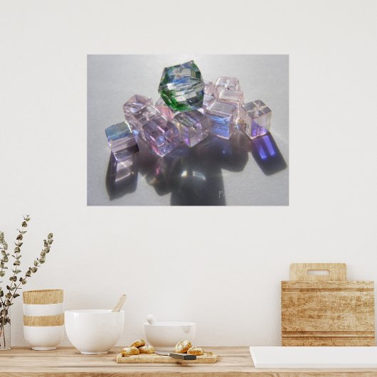 Zonnebloemkralen 5 poster (Keuken)