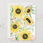 Zonnebloemkrans begrafenis gedenkteken kaart (Achterkant)