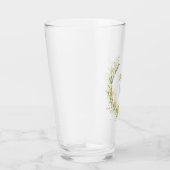 Zonnebloemkrans met aanpasbare tekst glas (Rechts)