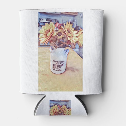 Zonnebloemkunst Blikjeskoeler (Voorkant)