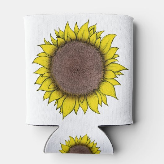 Zonnebloemkunst Blikjeskoeler (Achterkant)