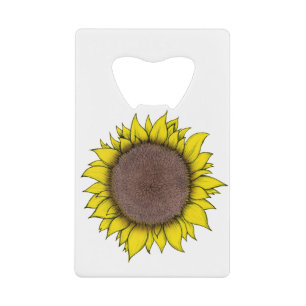 Zonnebloemkunst Creditkaart Flessenopener