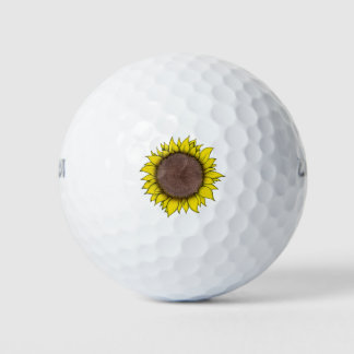Zonnebloemkunst Golfballen