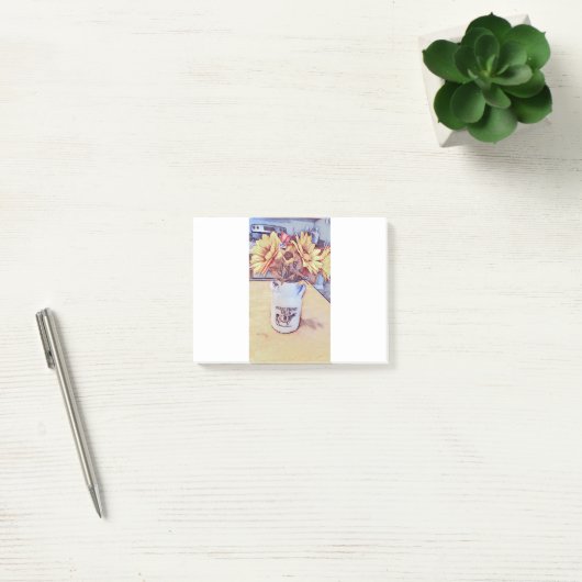 Zonnebloemkunst Post-it® Notes (Kantoor)