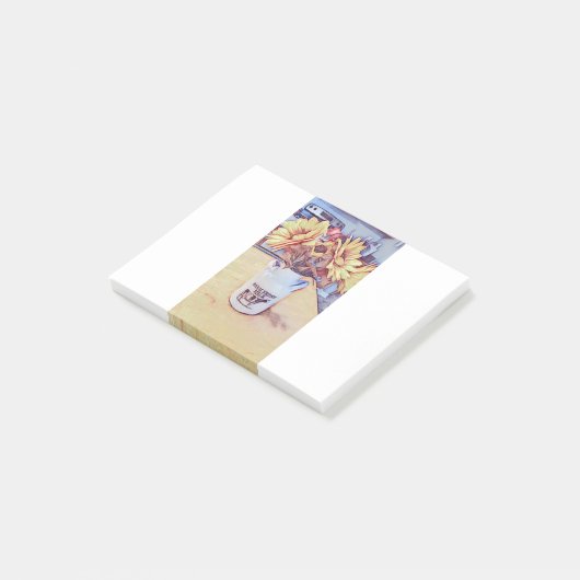 Zonnebloemkunst Post-it® Notes (Schuin)