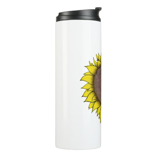 Zonnebloemkunst Thermosbeker (Gedraaid links)