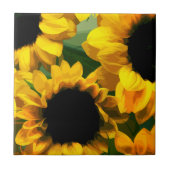 Zonnebloemkunstontwerp Tegeltje (Voorkant)