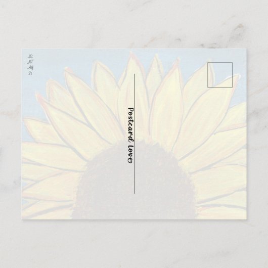 Zonnebloemkweek Briefkaart (Achterkant)