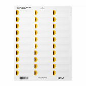 zonnebloemlabel etiket (Full Sheet)