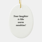 Zonnebloemlachteraarster Keramisch Ornament (Achterkant)