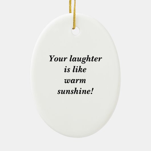 Zonnebloemlachteraarster Keramisch Ornament (Achterkant)