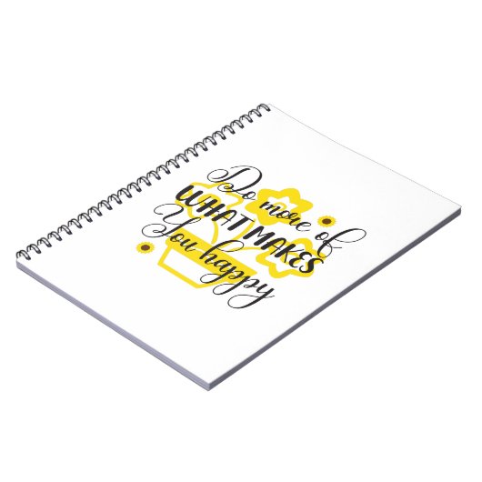 Zonnebloemlade | Doe meer wat u tevreden maakt Notitieboek (Linkerzijde)