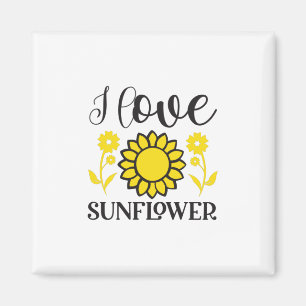 Zonnebloemlade   I Love Sunflower Magneet