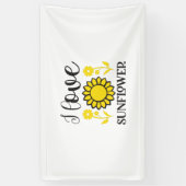 Zonnebloemlade | I Love Sunflower Spandoek (Verticaal)