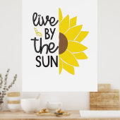Zonnebloemlade | Levend door de zon Poster (Keuken)