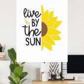 Zonnebloemlade | Levend door de zon Poster (Thuiskantoor)