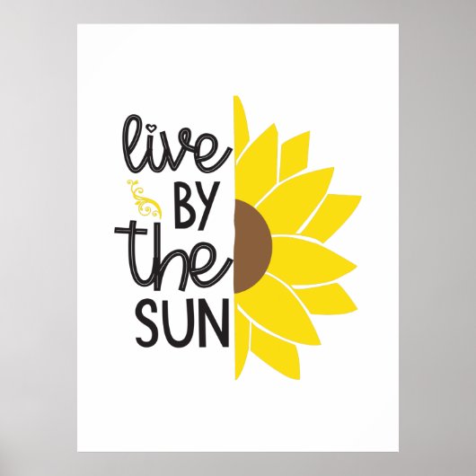 Zonnebloemlade | Levend door de zon Poster (Voorkant)
