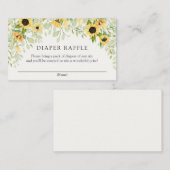 Zonnebloemlade Raffle Enclosure Card Informatiekaartje (Voorkant / Achterkant)