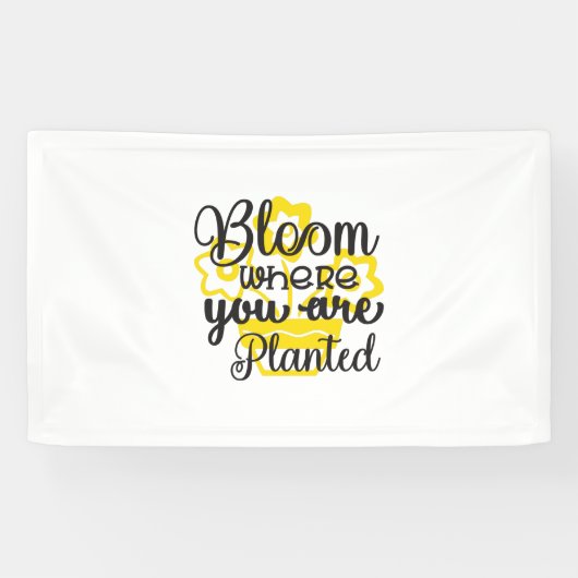 Zonnebloemlade | Waar u bent gepland Spandoek (Horizontaal)