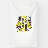 Zonnebloemlade | Waar u bent gepland Spandoek (Verticaal)