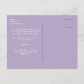 Zonnebloemlampjes en lavendel Foto Rustic Bridal Uitnodiging Briefkaart (Achterkant)