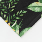 Zonnebloemland in zwart fleece deken (Hoek)