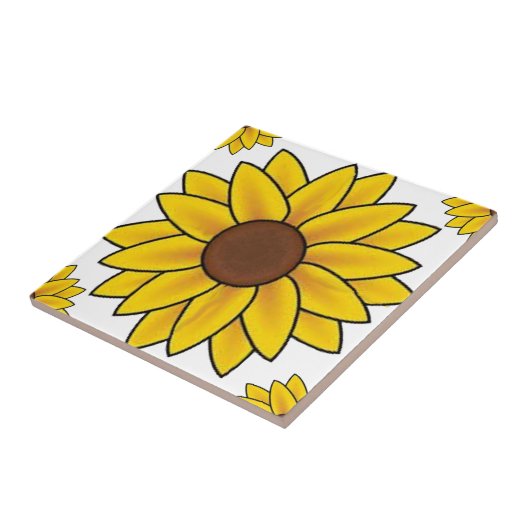 Zonnebloemland Tegeltje (Zijkant)