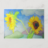 Zonnebloemlandschap Briefkaart (Voorkant)