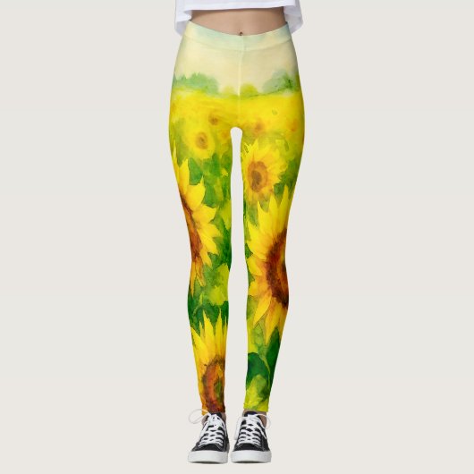 Zonnebloemleggingen Leggings (Voorkant)