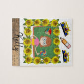 Zonnebloemleraar Puzzles Legpuzzel (Horizontaal)