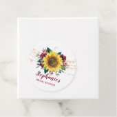 Zonnebloemlichten Bloemen Dank u Vrijgezellenfeest Bedankjes Labels (In situ)