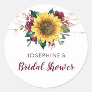 Zonnebloemlichten Bloemen Vrijgezellenfeest Ronde Sticker